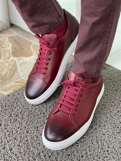 maroon sneakers for men.